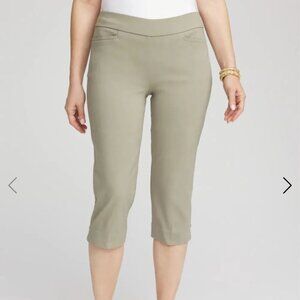 NWT Chico's So Slimming Brigitte Slim Leg Pullon Crop Pants SZ 2P US 12 Petite
